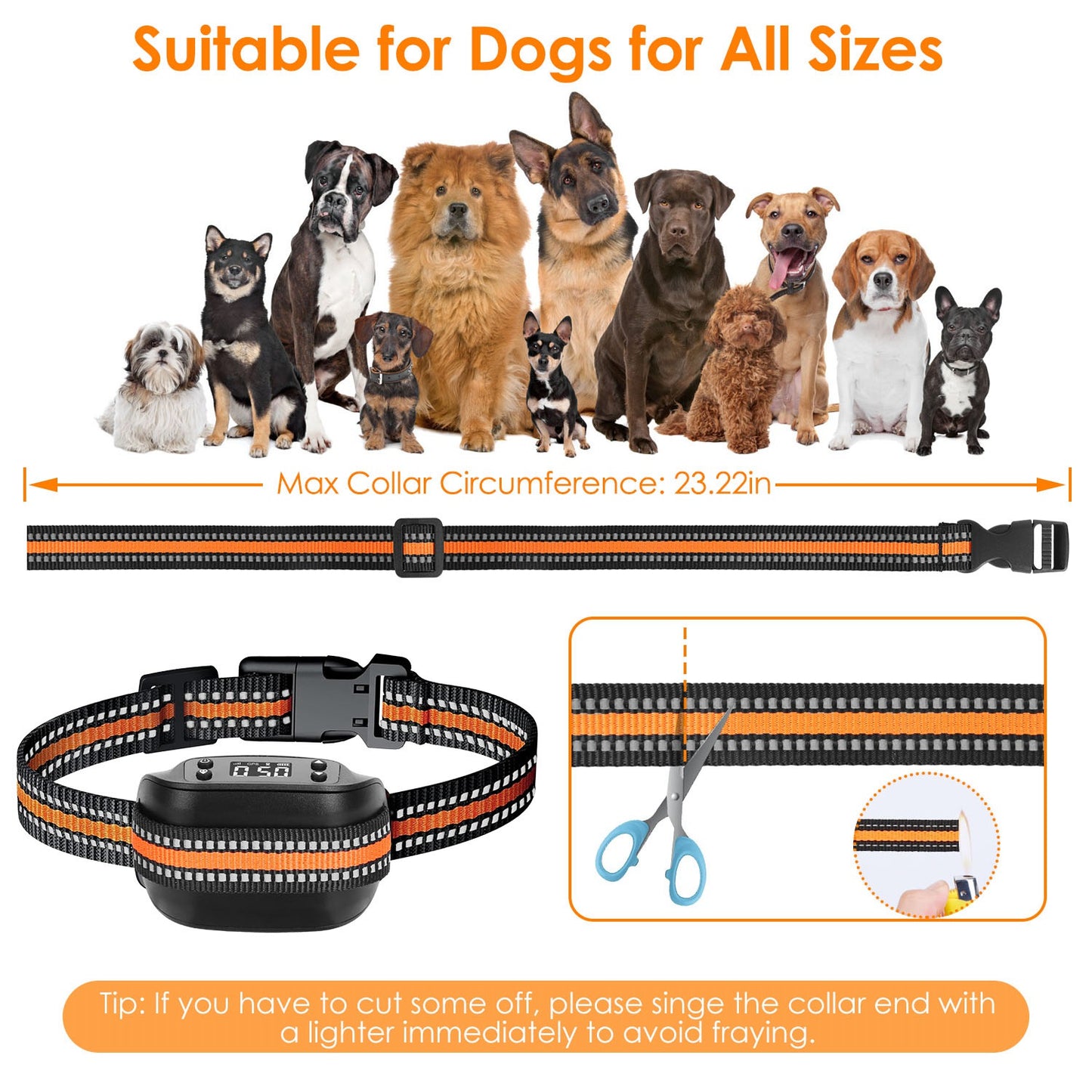 Smart dog safety alert collar — helps prevent your dog from leaving safe zones