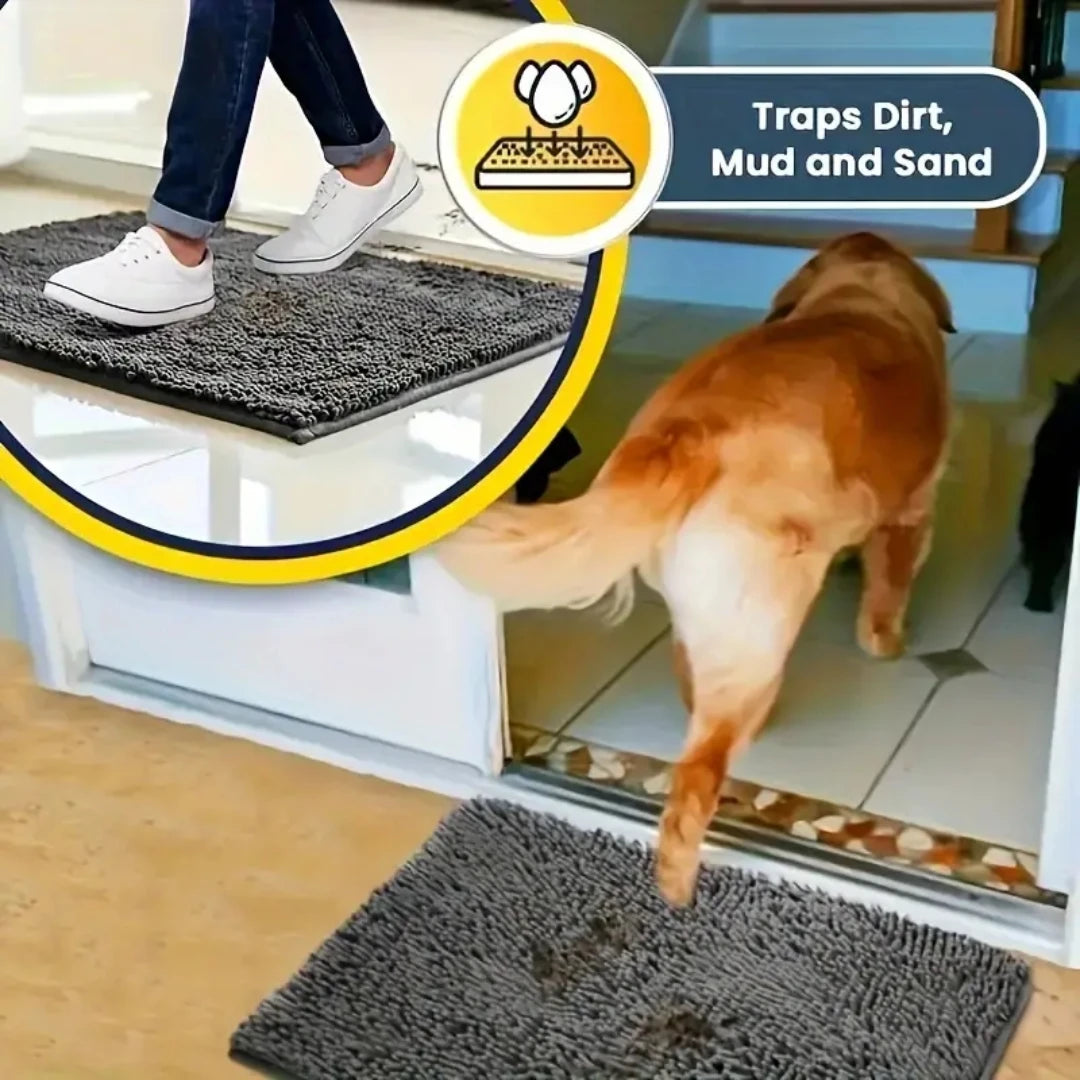 Absorbent Dog Entry Mat – Stop Muddy Paw Prints Instantly
