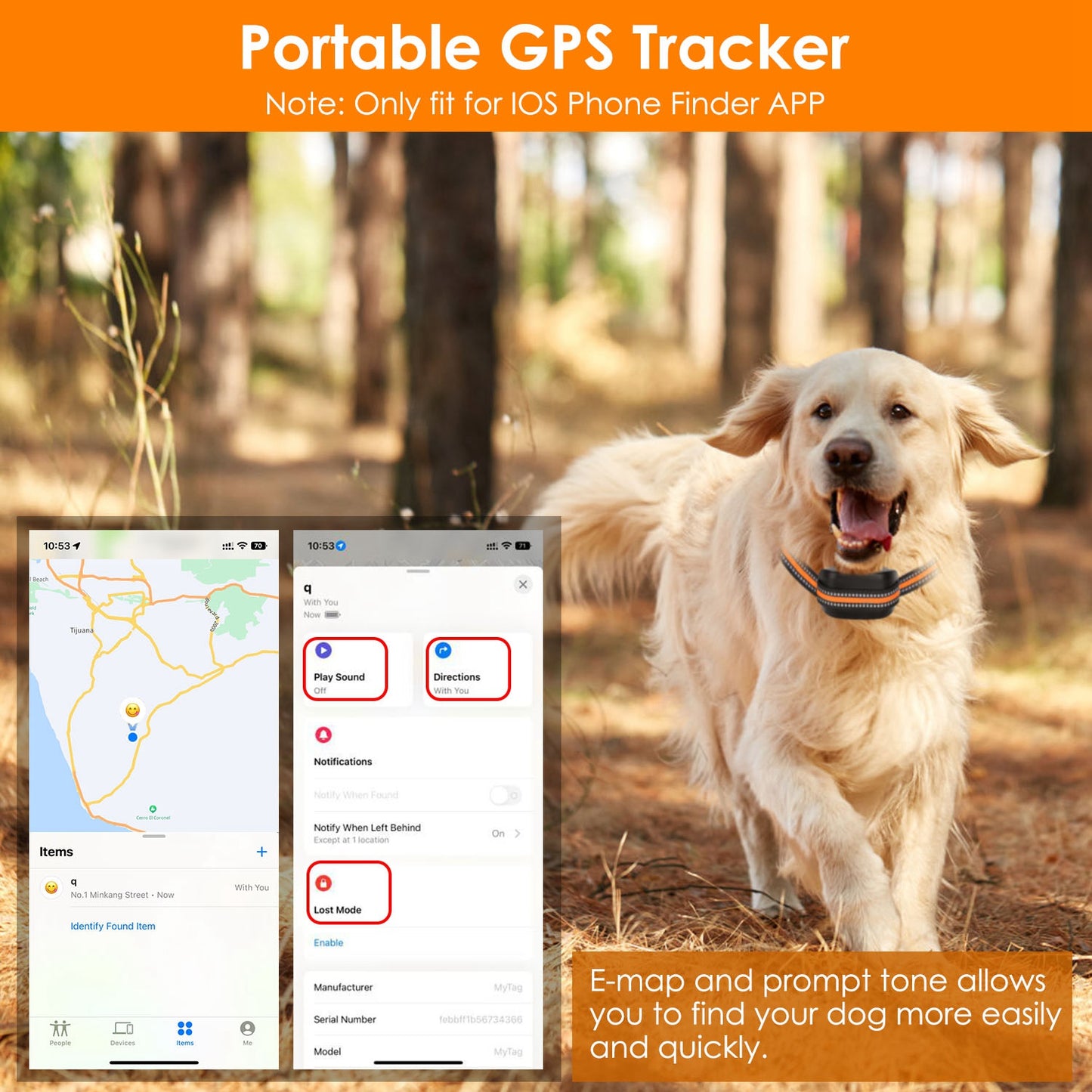 Smart dog safety alert collar — helps prevent your dog from leaving safe zones