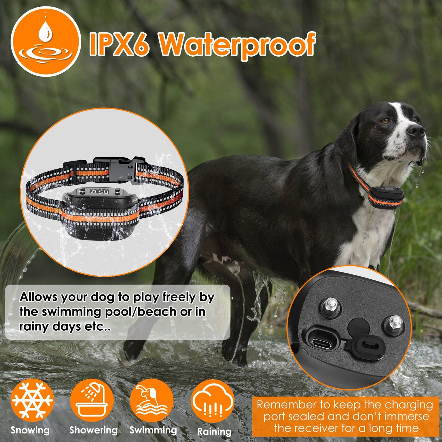 Smart dog safety alert collar — helps prevent your dog from leaving safe zones